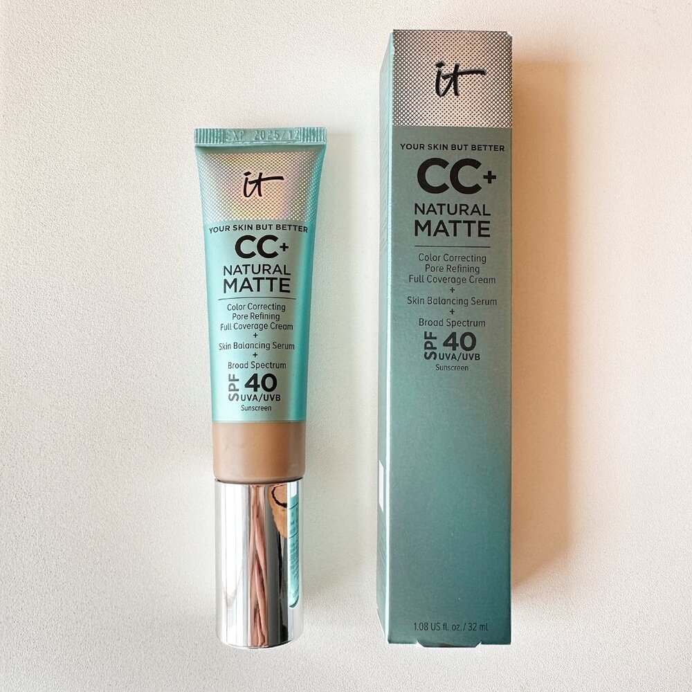 IT Cosmetics CC+ Cream Natural Matte Foundation with SPF 40 Tan Warm